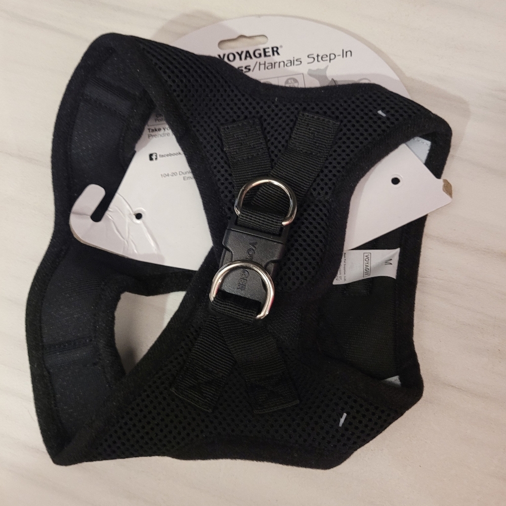 Voyager black harness dog collar M - Picture 3 of 3